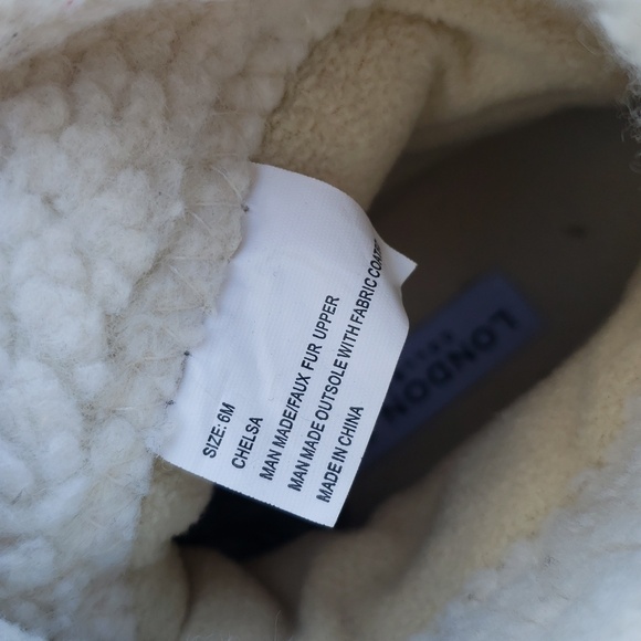 London Fog Womens Chelsea Faux Fur Platform Ankle Boots Size 6 Comfort Winter - Picture 12 of 16